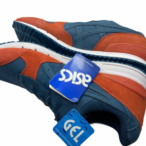 Asics Running Shoes Men's Gel Lyte Mt H6HOL Blue Orange Lace Up Low Top Sz 12.5 - Picture 5 of 10